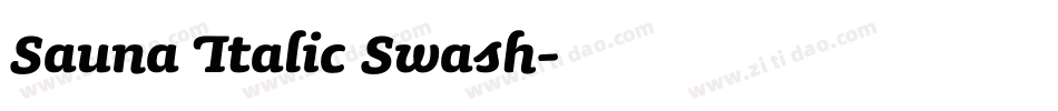 Sauna Italic Swash字体转换